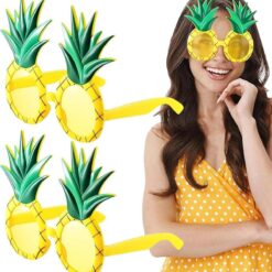 Tropikal Hawaii Ananas Şekilli Parti Gözlüğü 9.5 x 14 cm