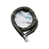 TÜP ANAHTARLI METAL KAFA ÇELİK MOTOR - BİSİKLET KİLİT SİLİNDİRİK SPİRAL KİLİT SİYAH KILIF 22MM X 100CM