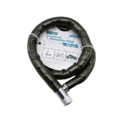 TÜP ANAHTARLI METAL KAFA ÇELİK MOTOR - BİSİKLET KİLİT SİLİNDİRİK SPİRAL KİLİT SİYAH KILIF 22MM X 100CM