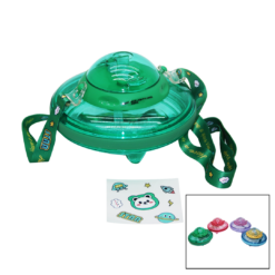 UFO MODELİ RENKLİ MİKA KRİSTAL SULUK MATARA PİPETLİ - TAŞIMA ASKILI 550ML ( HERHANGİ BİR RENK  GÖNDERİLİR )