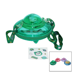 UFO MODELİ RENKLİ MİKA KRİSTAL SULUK MATARA PİPETLİ - TAŞIMA ASKILI 550ML ( HERHANGİ BİR RENK  GÖNDERİLİR )