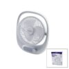 USB 7 İNÇ- 20CM MASA ÜSTÜ FAN VANTİLATÖR IŞIKLI 5W 180 DERECE 3 KADEME HIZ - 3 PERVANE STAND=24.8X30.5X8CM AUFN-01