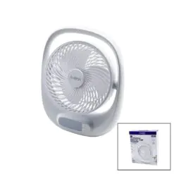 USB 7 İNÇ- 20CM MASA ÜSTÜ FAN VANTİLATÖR IŞIKLI 5W 180 DERECE 3 KADEME HIZ - 3 PERVANE STAND=24.8X30.5X8CM AUFN-01