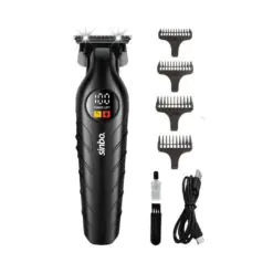 USB ŞARJLI - LCD GÖSTERGELİ SAÇ - SAKAL KESME TRAŞ MAKİNESİ  PLASTİK GÖVDE SHC-1909