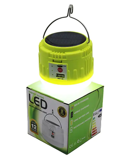 USB - SOLAR ŞARJLI ASKILI KAMP LAMBASI - POWERBANK