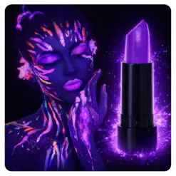 UV Neon Mor Ruj – Karanlıkta Parlayan Makyaj Boyası