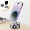 Vakumlu Manyetik Telefon Tutucu – Güçlü Vakum 360 Derece Döner Araç İçi Telefon Standı, Ultra Sabit Manyetik Destekli Mobil Cihaz Aparatı