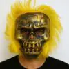 Wild Skull - Bakır Kafatası Sarı Saçlı İskelet Maske