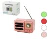 WİRELESS HOPARLÖR - SPEAKER - RADYO IŞIKLI USB ŞARJLI RENKLİ KASA - BRONZ ÇERÇEVE USB - DC 5V - TF