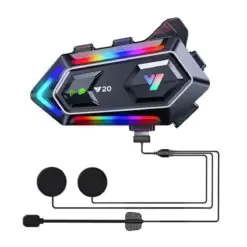 Y20 Motorsikletler İçin Kablosuz Bluetooth Kulaklıklı – Suya Dayanıklı, Uzun Ömürlü Batarya, Gürültü Engelleme Özellikli Kask Kulaklığı