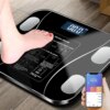 Yağ Ölçer Fonksiyonlu Dijital Baskül Elektronik Tartı Akıllı Bluetooth Lcd Dijital Ekran Ev Vücut