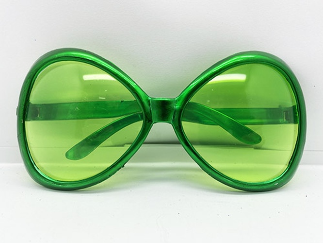 Yeşilçam Temalı Parti Gözlüğü Yeşil Renk 7x16 cm