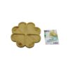 YUVARLAK 4 KALP BÖLMELİ AHŞAP BAMBU SERVİS SUNUM TEPSİ - TAHTASI 21 X 1.4CM