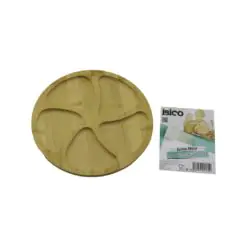 YUVARLAK 5 BÖLMELİ AHŞAP BAMBU SERVİS SUNUM TEPSİ - TAHTASI 20 X 1.4CM