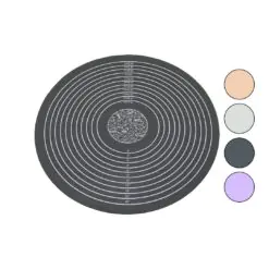 YUVARLAK RENKLİ SİLİKON HAMUR MATI ÖLÇEK ÇİZİMLİ 190GR  ÇAP: 45CM