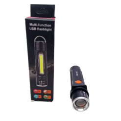 ZOMLU USB ŞARJLI EL FENERİ METAL KASA