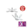 1+4 KOLLU - YAPRAKLI PERVANE MODELİ PAPATYA BEYAZ LED LAMBA AMPUL 40W - E27 P-6040B