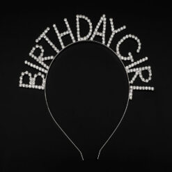 Kristal Taşlı Gümüş Renk Birthday Girl Tacı