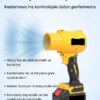 21V Kablosuz Hava Üfleyici | 32.000RPM Turbo Fan, 12.000mAh Batarya, Bahçe & Araç Kurutma / Sarı