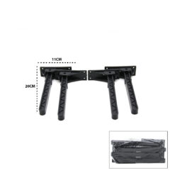 4 ADET SİYAH SOFRA AYAK KOMPLE PLASTİK 20CM AÇ KAPA