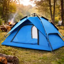 4 Kişilik Otomatik Kamp Çadırı – Çift Katmanlı, Suya Dayanıklı, Hızlı Kurulum Outdoor Aile ve Doğa Çadırı 200x200x140 cm