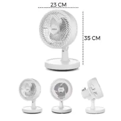 BEYAZ 12 INC EV - OFİS KOMPAKT - SESSİZ - İKİ KADEME MASAÜSTÜ VANTİLATÖR SF-7703