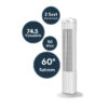 BEYAZ 50W 3 KADEME - ZAMANLAYICI KULE TİPİ VANTİLATÖR KTF-258W