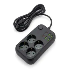 Çoklu Priz Uzatma Kablosu 4 Soket + 4 USB + 2 Type-C – Termal Akım Korumalı, Isıya Dayanıklı, Çocuk Korumalı Güvenli Priz 100-250V