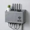 Duvar Tipi Wi-Fi Modem Saklama Kutusu(Gri) – Kablo Düzenleyici Router Raf Organizer