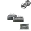 GRİ 2 BOY D.DÖRTGEN BAMBU KENAR ORGANİZER SEPET AHŞAP ALTLIK - BEZLİ 25X14-28X18CM