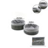 GRİ 2 BOY YUVARLAK BAMBU KENAR ORGANİZER SEPET AHŞAP ALTLIK - BEZLİ ÇAP=22X24CM