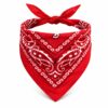 Kırmızı Kovboy Fuları Çocuk Bandana Western Desenli Boyun Fuları