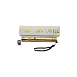LAZER POINTER USB Lİ - GOLD YEŞİL LAZER METAL KASA BEYAZ KUTU