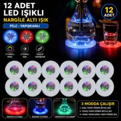 RGB LED Nargile Altı Işık 12’li Set