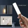Sensörlü Usb Şarjlı Mıknatıslı Taşınabilir Duvar Aplik Masa Lambası Ahşap Görünümlü Gün Işığı