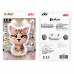10 ADET KEDİ LEDLİ GECE LAMBASI GC-19