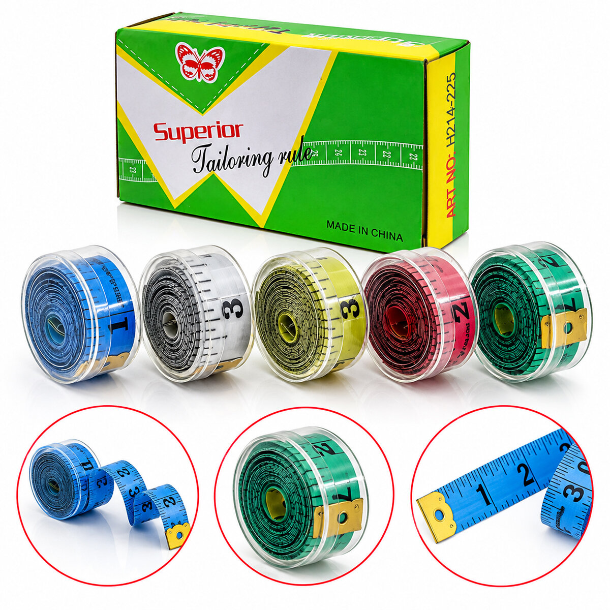 12 ADET SUPERİOR ŞERİT MEZURA MEZRO 1.5MT PLASTİK KUTULU