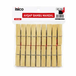 20PCS BÜYÜK AHŞAP BAMBU MANDAL
