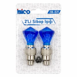 2PCS MAVİ ELMAS KESİM PRİZMA MODEL SİBOP IŞIK PİLLİ BİSİKLET - MOTOR - ARAÇ HAREKET SENSÖRLÜ İ18-021