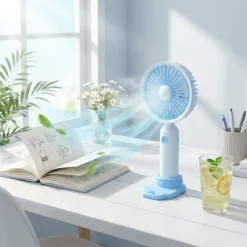 3 Kademeli Masaüstü Fan – Telefon Tutuculu Özellikli Standlı Elde Taşınabilir Mini Fan  EKL29