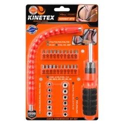 43PCS SİLİKON SAP AKROBAT UZATMALI TORNAVİDA BİTS SETİ MANYETİK UÇ TUTUCU KTX-3451