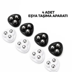 4PCS 3 BİLYA TEKERLEKLİ POŞETLİ MOBİLYA EŞYA TAŞIMA APARATI 360°
