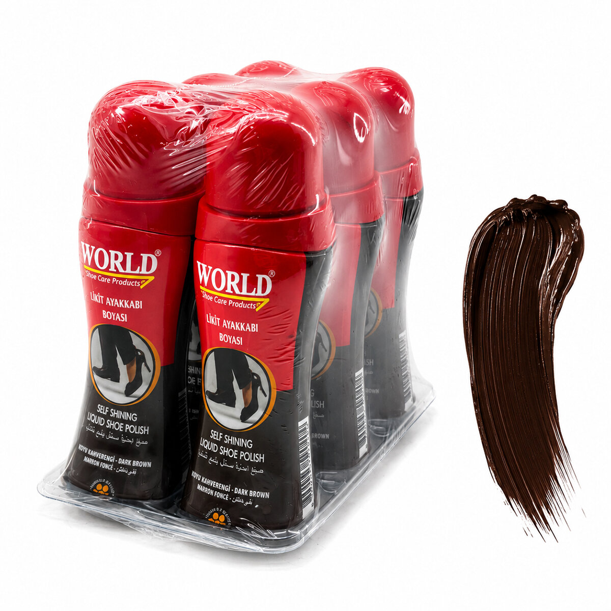 6 ADET KOYU KAHVE LİKİT AYAKKABI BOYASI 75ML