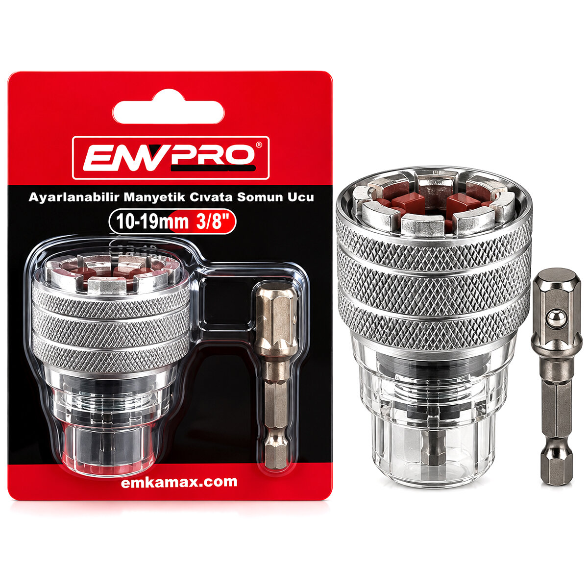 AYARLANABİLİR MANYETİK CIVATA SOMUN UCU 10-19MM 3/8 INC - 3/4 INC - 1/2 INC