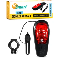 BİSİKLET KORNASI - ZİL IŞIKLI 2XAA PİL 8 FONKSİYON ZİL K-1169