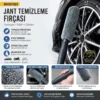 Mikrofiber Jant Temizleme Fırçası Yumuşak Çizmez Saplı Araba Motosiklet Lastik Yıkama Bakım Süngeri