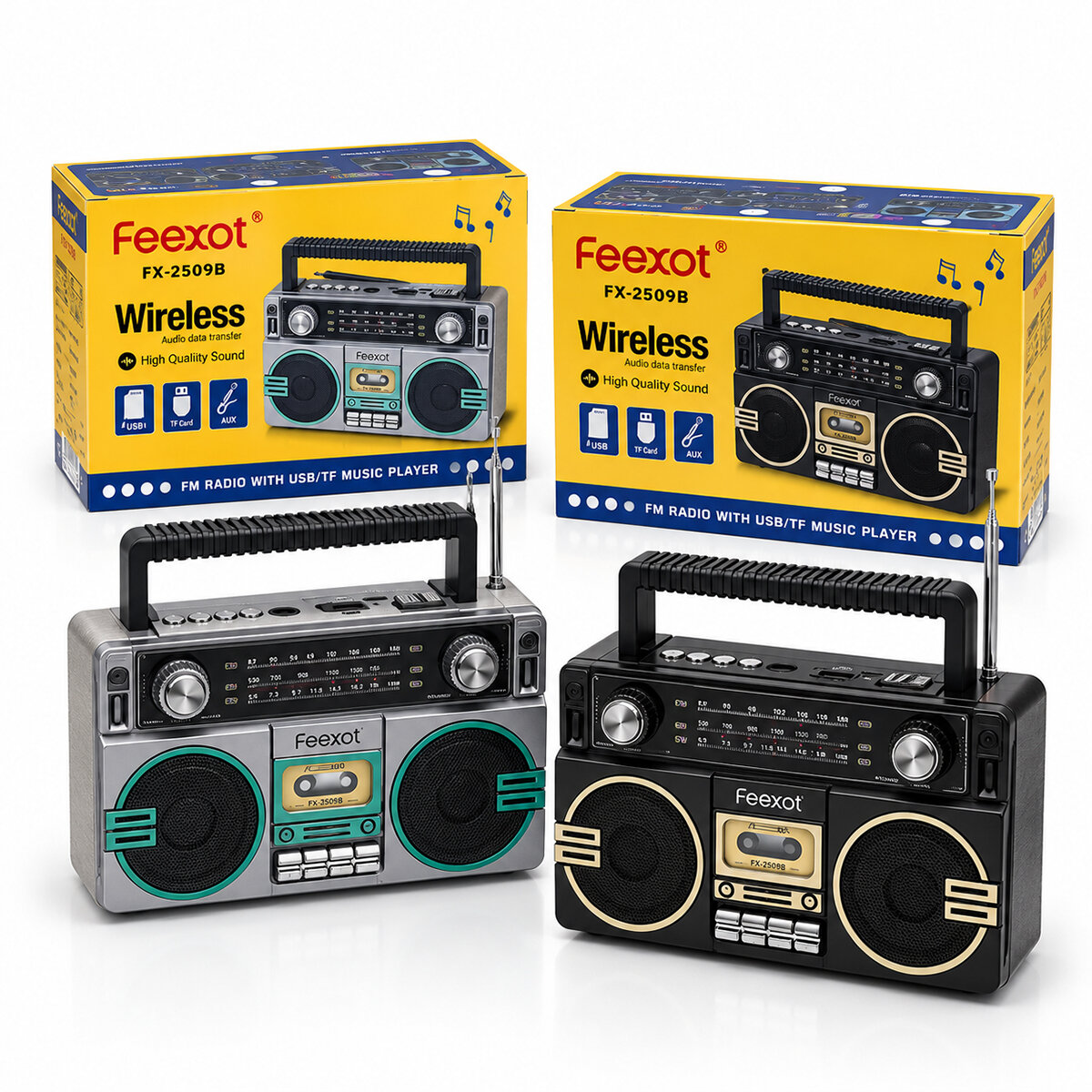 PL-4729 ŞARJLI - HOPARLÖR BLUETOOTH İBRELİ FM RADYO MP3 USB - TF PLAYER SPEAKER FX-2509B