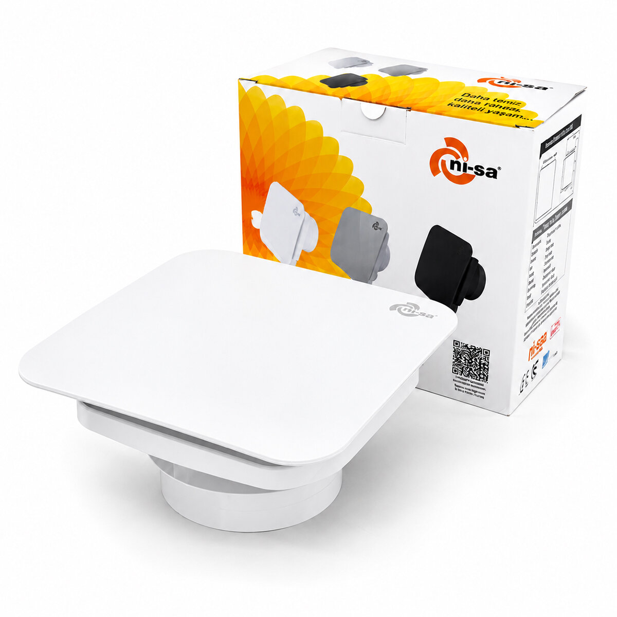 PLASTİK ASPİRATÖR 150 BEYAZ BANYO TUVALET HAVALANDIRMA ASPİRATÖRÜ 20W 2800RPM 320M3/H EBT-150SB