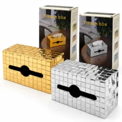 PLASTİK - MOZAİK DESEN DİKDÖRTGEN DEKORATİF PEÇETELİK 12X21CM - RENK BELİRTİNİZ - 1 ADET GÖNDERİLİR