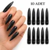 Siyah Plastik Cadı Takma Tırnak 10’lu Set